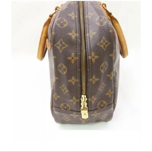 Authentic Louis Vuitton LV Hand Bag Deauville Browns Monogram - Picture 9 of 13